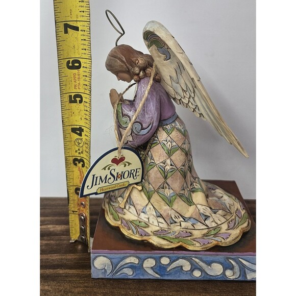 Jim Shore Heartwood Creek Hand Painted He’s Always listening Praying Angel 7.5" - Picture 9 of 13